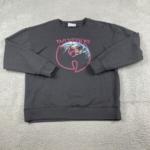 Wutang Clan Sweatshirt Adult Medium Grey Crew Neck Hip Hop Rap Panther Fleece